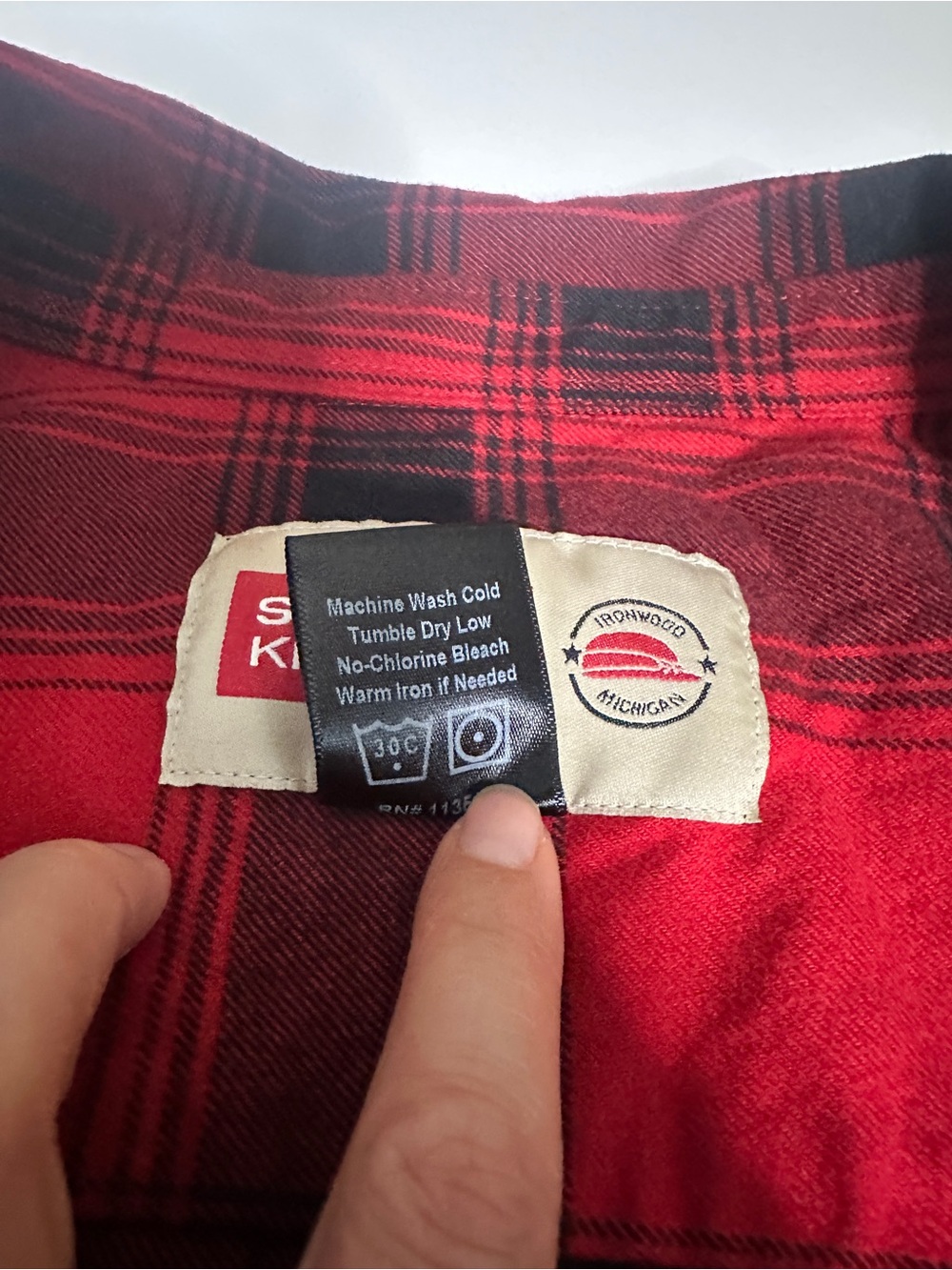 Stormy Kromer Men’s XL Red Black Buffalo Plaid Flannel Shirt Unisex - Picture 6 of 9